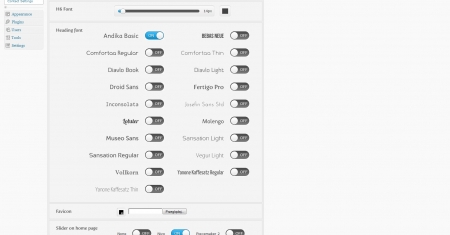 General settings